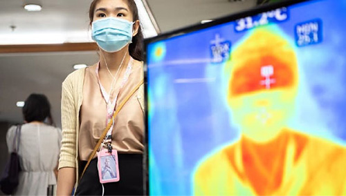 Temperature Monitoring AGV During the COVID-19 Pandemic